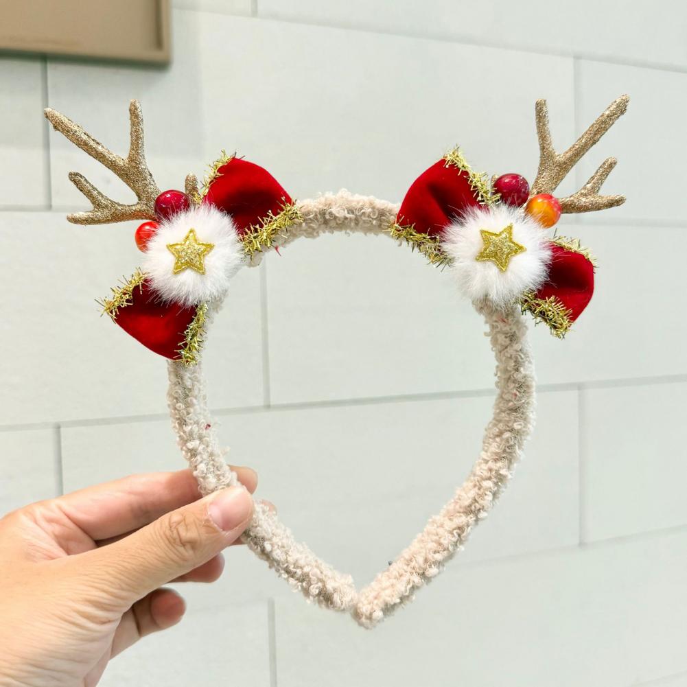 クリスマスヘッドバンド女性用エルクヘアフープフリーストナカイ - Reindeer Antlers Headband のレビューと価格