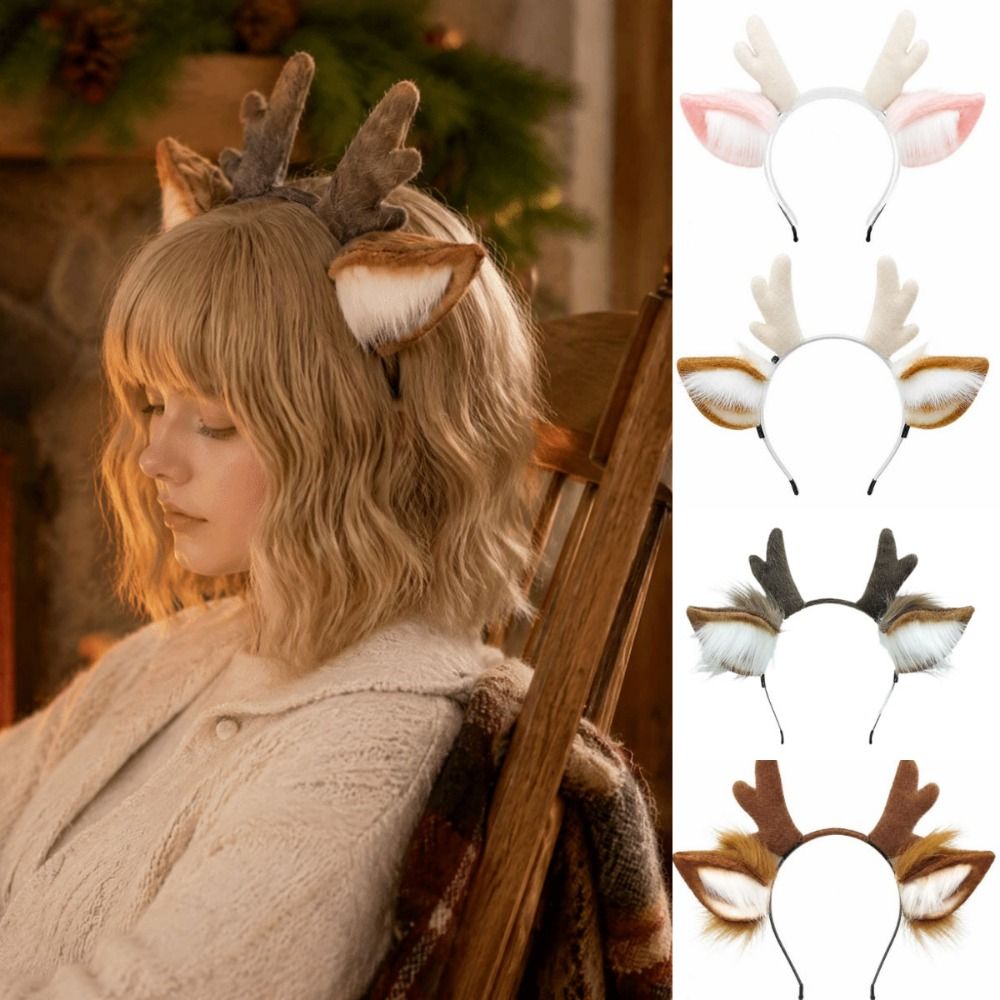 鹿の角ヘッドバンド 手作りシミュレーション鹿耳ヘッドバンド  - Reindeer Antlers Headband のレビューと価格
