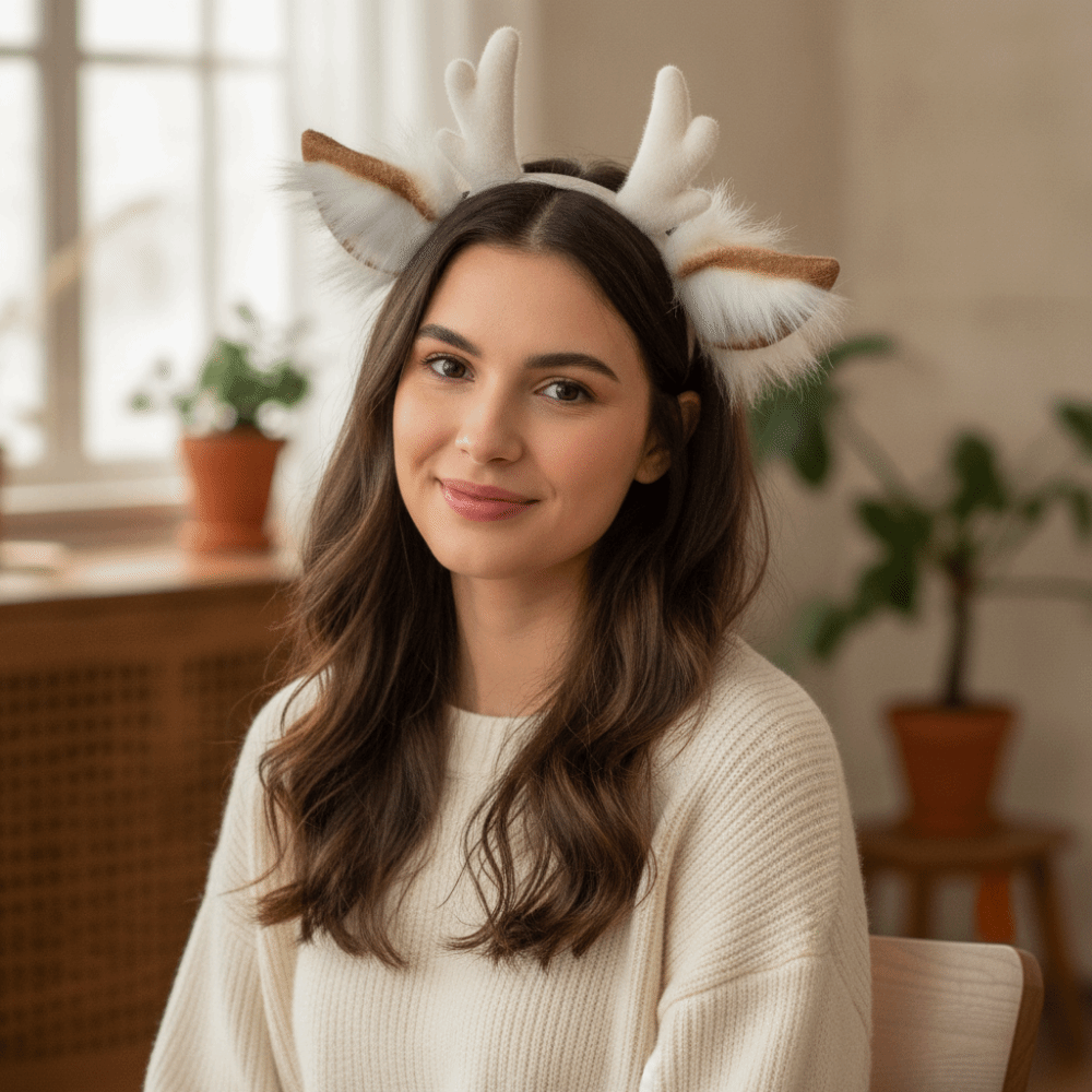 鹿の角ヘッドバンド 手作りシミュレーション鹿耳ヘッドバンド  - Reindeer Antlers Headband のレビューと価格