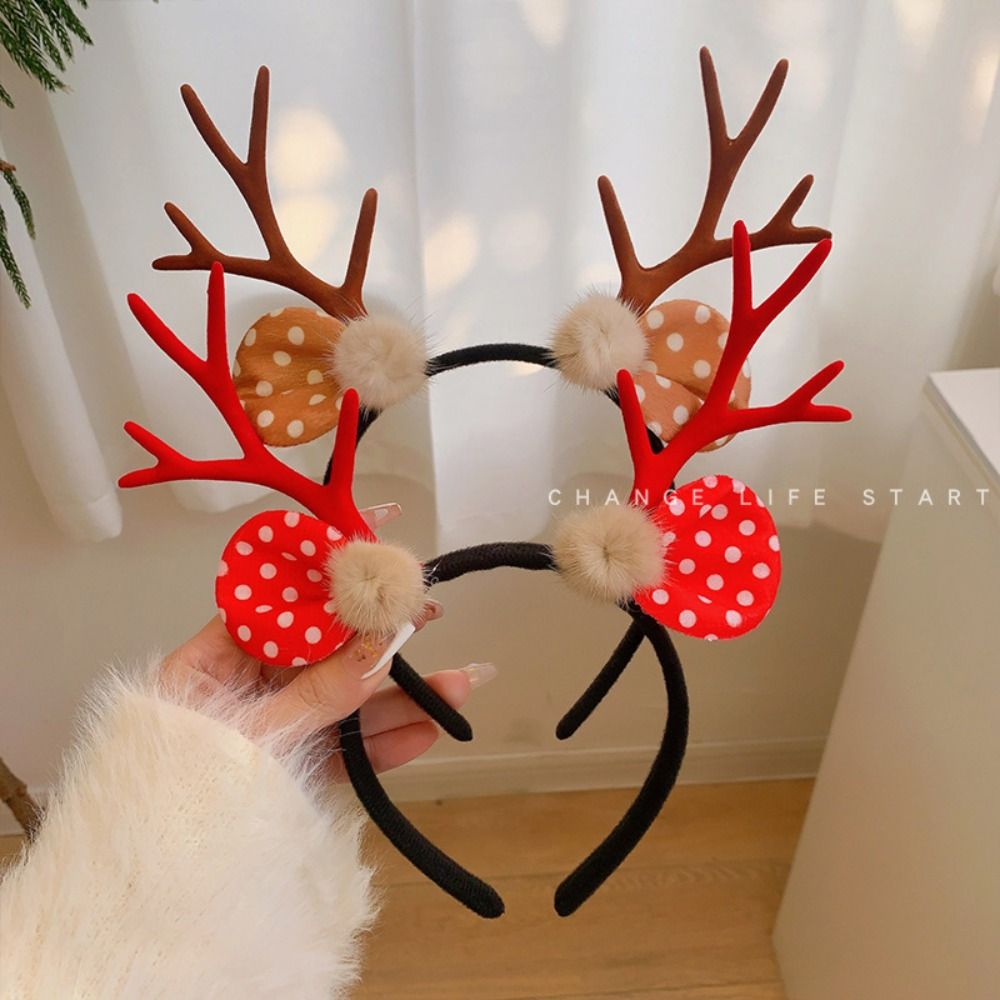 ファッショナブルな光沢のあるクリスマスヘッドバンド、エルクボ - Reindeer Antlers Headband のレビューと価格