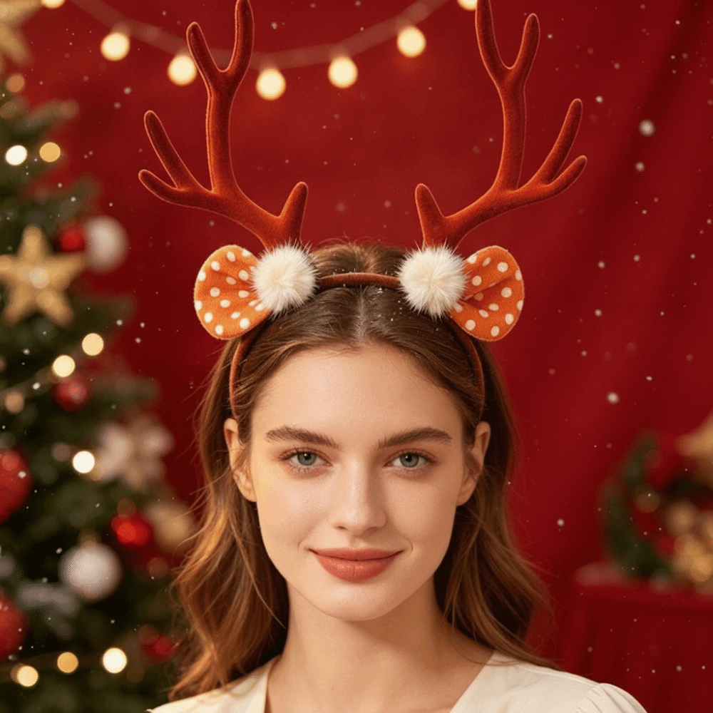 ファッショナブルな光沢のあるクリスマスヘッドバンド、エルクボ - Reindeer Antlers Headband のレビューと価格