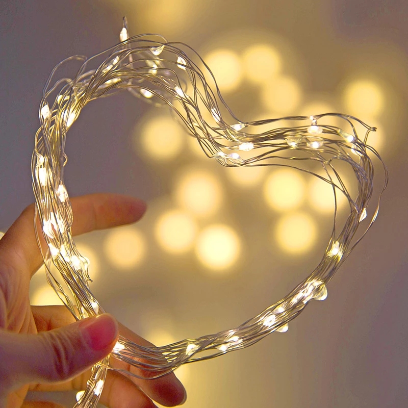 10M 5M 3M 2M 銅線LEDティンセルガーランド電池 - Tinsel Garland Decoration のレビューと価格