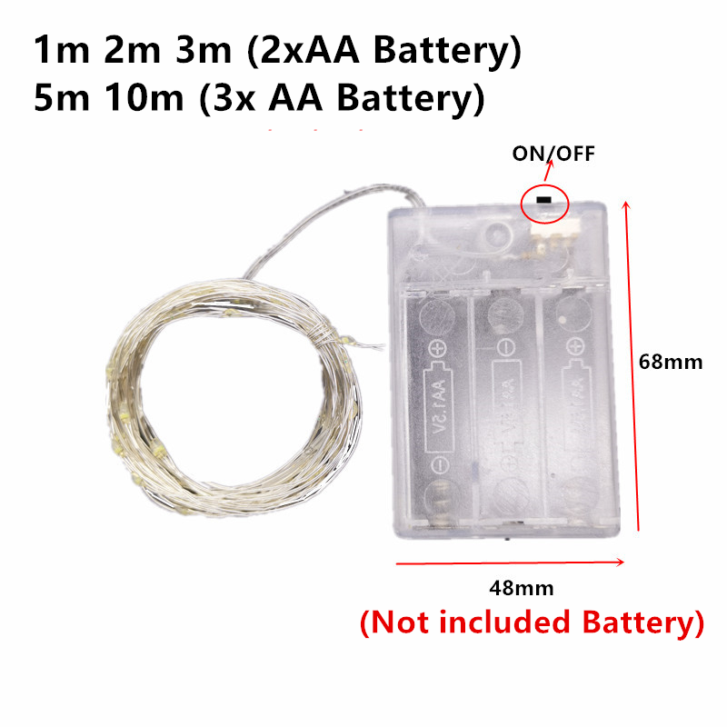 10M 5M 3M 2M 銅線LEDティンセルガーランド電池 - Tinsel Garland Decoration のレビューと価格