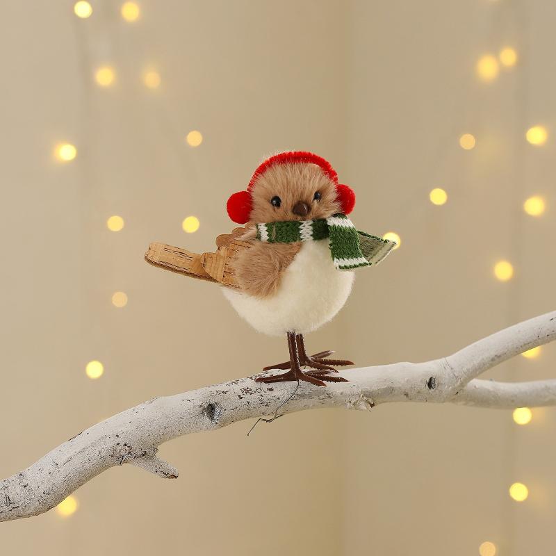 クリスマスぬいぐるみ鳥の飾り サンタ帽子とスカーフ付き かわ - Santa Hat Plush のレビューと価格
